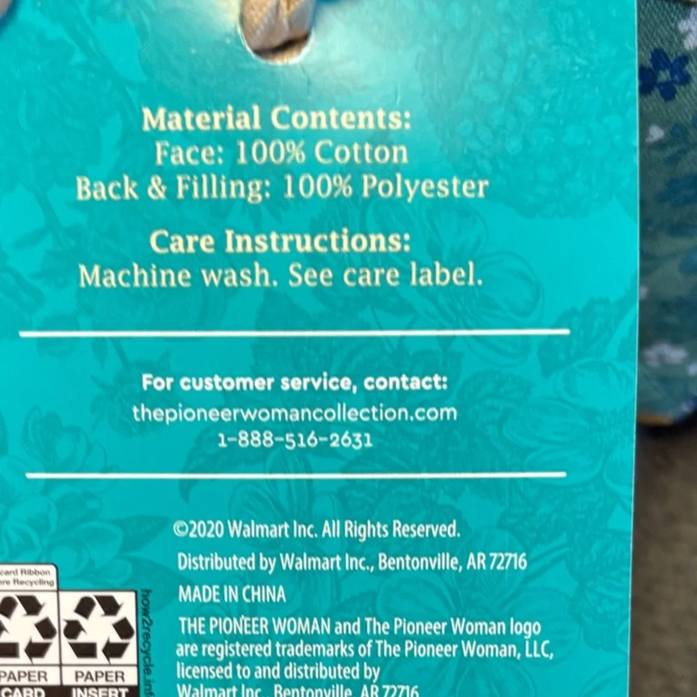 The Pioneer Woman Standard Floral Patch Sham Set - Blue, Green, Yellow, Red - Picture 3 of 3